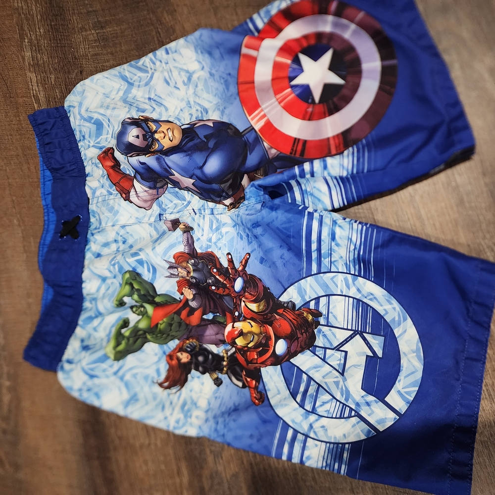 Blue Avengers Swim Shorts